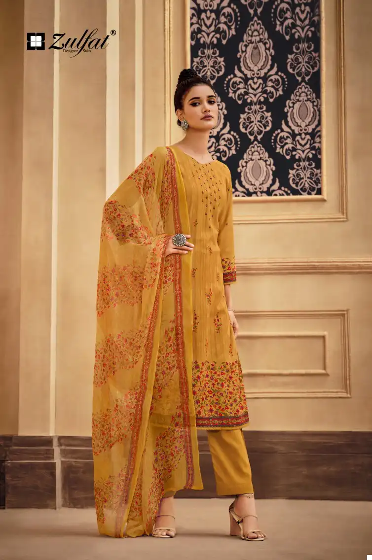 Zulfat Designer Elahi Pashmina Wholesale Fancy Work Salwar Suit Catalog — Wholesale Salwar Suits, MPA wholesale from Surat - Gallery Image 3