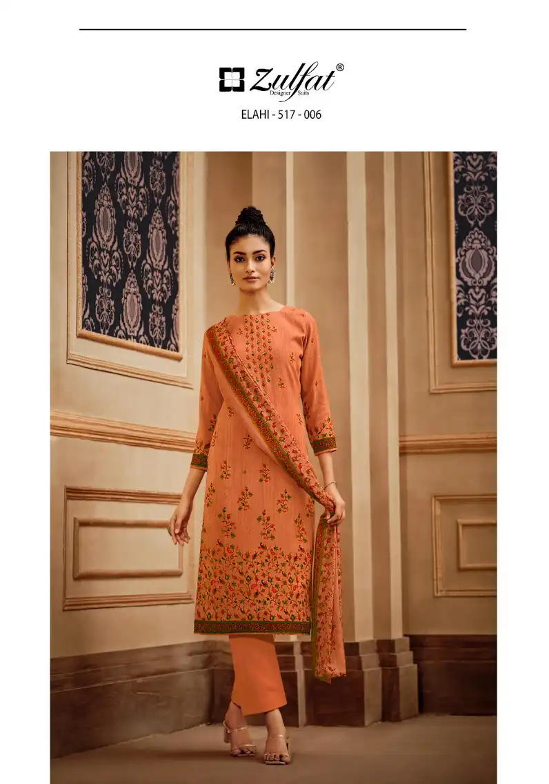 Zulfat Designer Elahi Pashmina Wholesale Fancy Work Salwar Suit Catalog — Wholesale Salwar Suits, MPA wholesale from Surat - Gallery Image 4