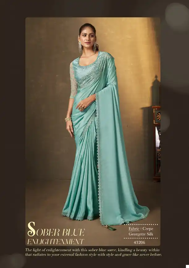 Mahotsav Erisha Georgette Wholesale Designer Saree Catalog — Wholesale Sarees, MPA wholesale from Surat - Gallery Image 3