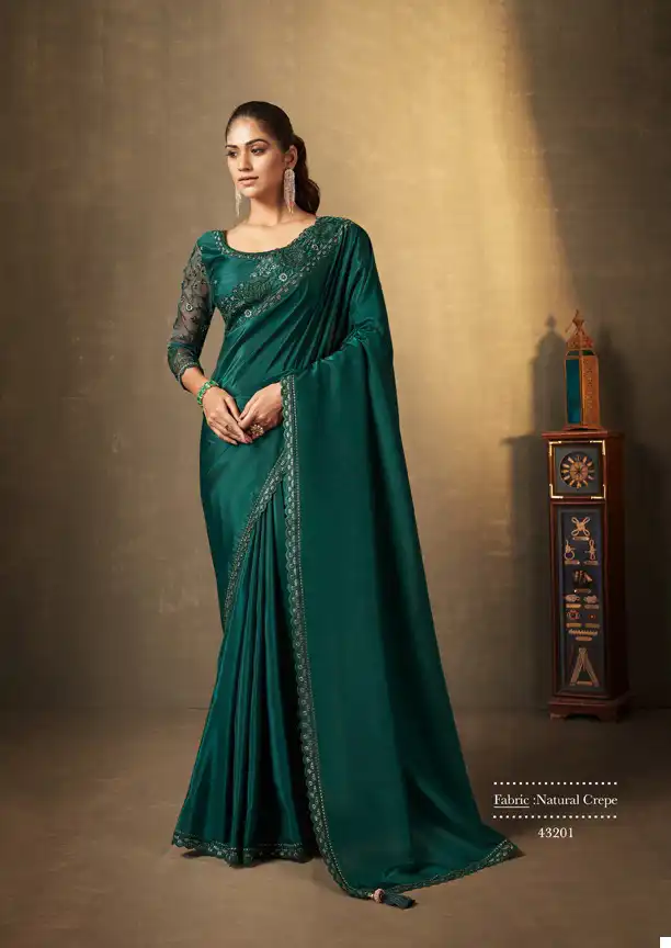 Mahotsav Erisha Georgette Wholesale Designer Saree Catalog — Wholesale Sarees, MPA wholesale from Surat - Gallery Image 4