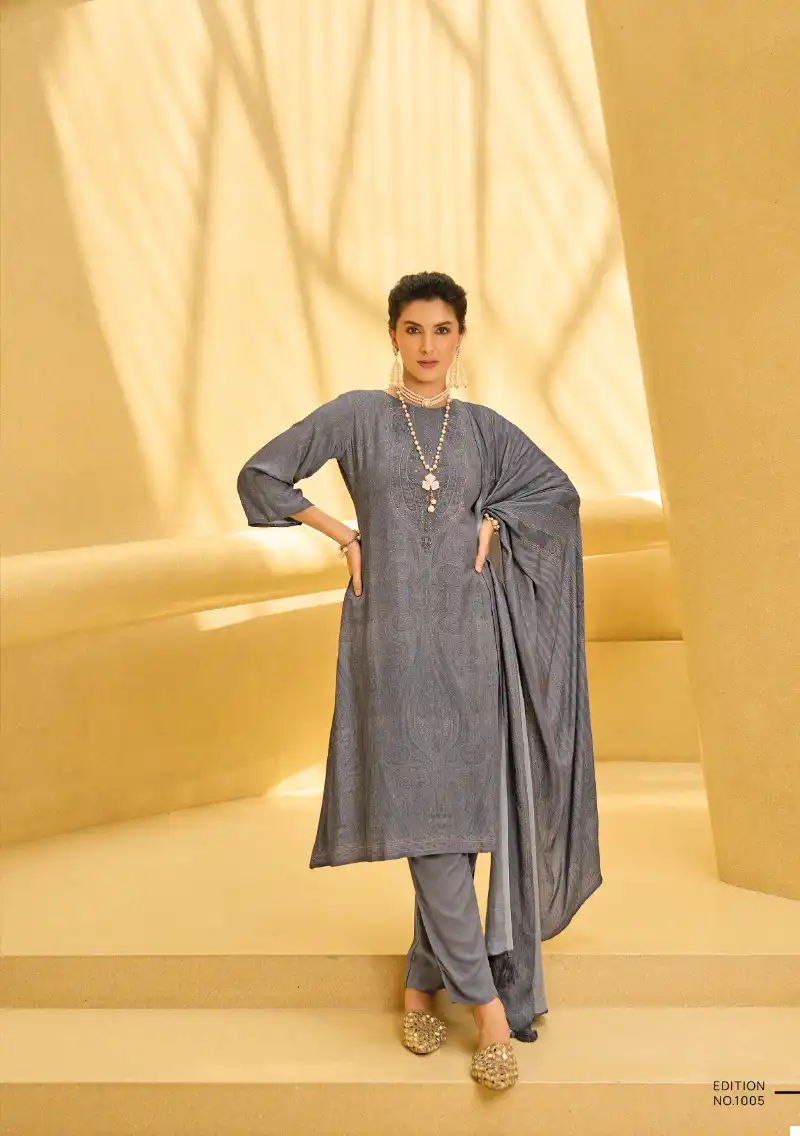 Rang Eshaal Pure Wool Wholesale Designer Salwar Suit Catalog — Wholesale Salwar Suits, MPA wholesale from Surat - Gallery Image 6