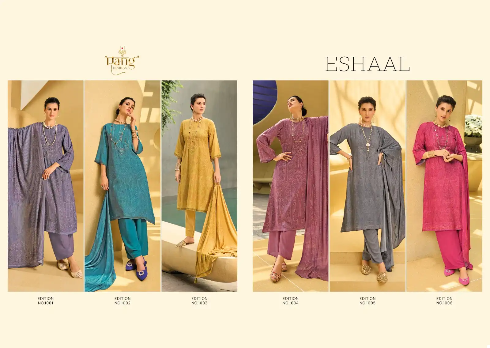 Rang Eshaal Pure Wool Wholesale Designer Salwar Suit Catalog — Wholesale Salwar Suits, MPA wholesale from Surat — view 7