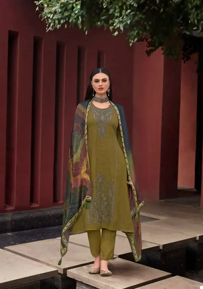 Rangati Essence Pure Wool Pashmina Wholesale Winter Wear Salwar Suit Catalog — Wholesale Salwar Suits, MPA wholesale from Surat - Gallery Image 5