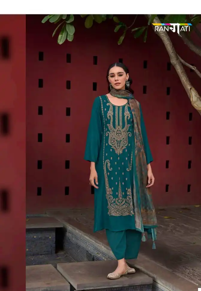 Rangati Essence Pure Wool Pashmina Wholesale Winter Wear Salwar Suit Catalog — Wholesale Salwar Suits, MPA wholesale from Surat - Gallery Image 6