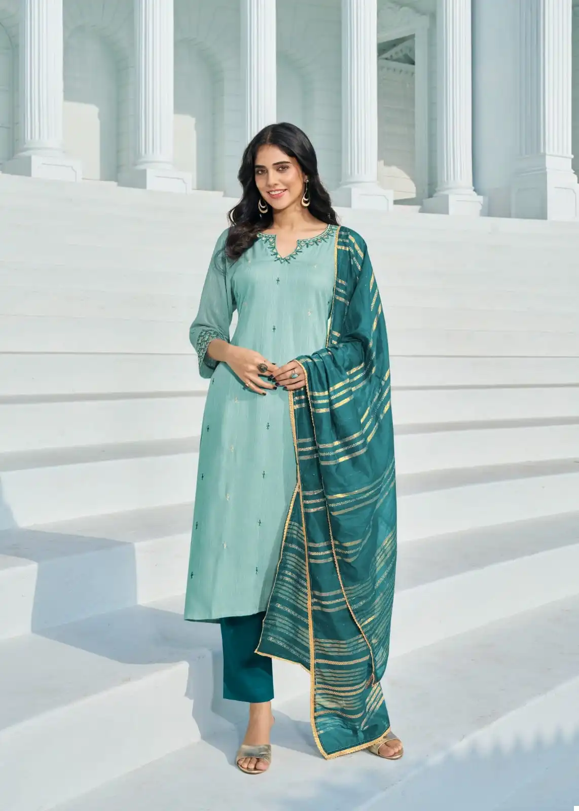 Wanna Ekaya Pure Viscose Dobby Wholesale Readymade Salwar Suit Catalog — Wholesale Salwar Suits, MPA wholesale from Surat - Gallery Image 5