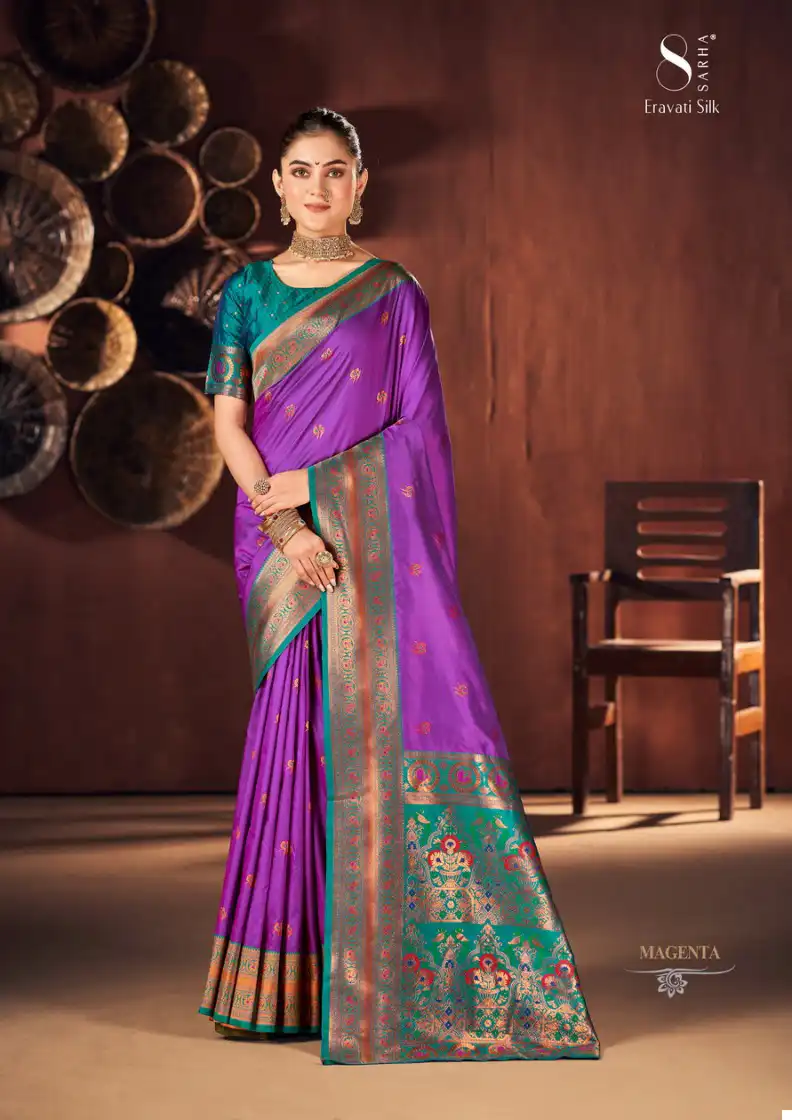 Sarha Eravati Silk Wholesale Saree Catalog — Wholesale Sarees, MPA wholesale from Surat - Gallery Image 10