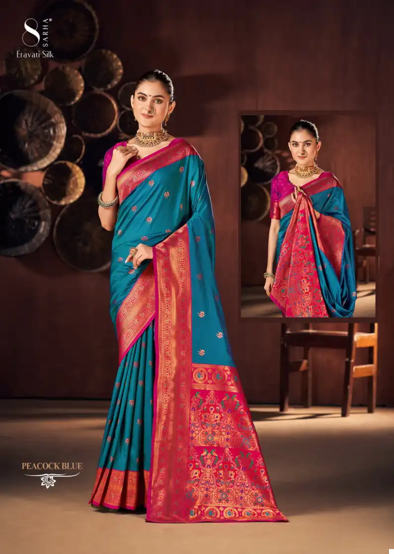 Sarha Eravati Silk Wholesale Saree Catalog — Wholesale Sarees, MPA wholesale from Surat - Gallery Image 7