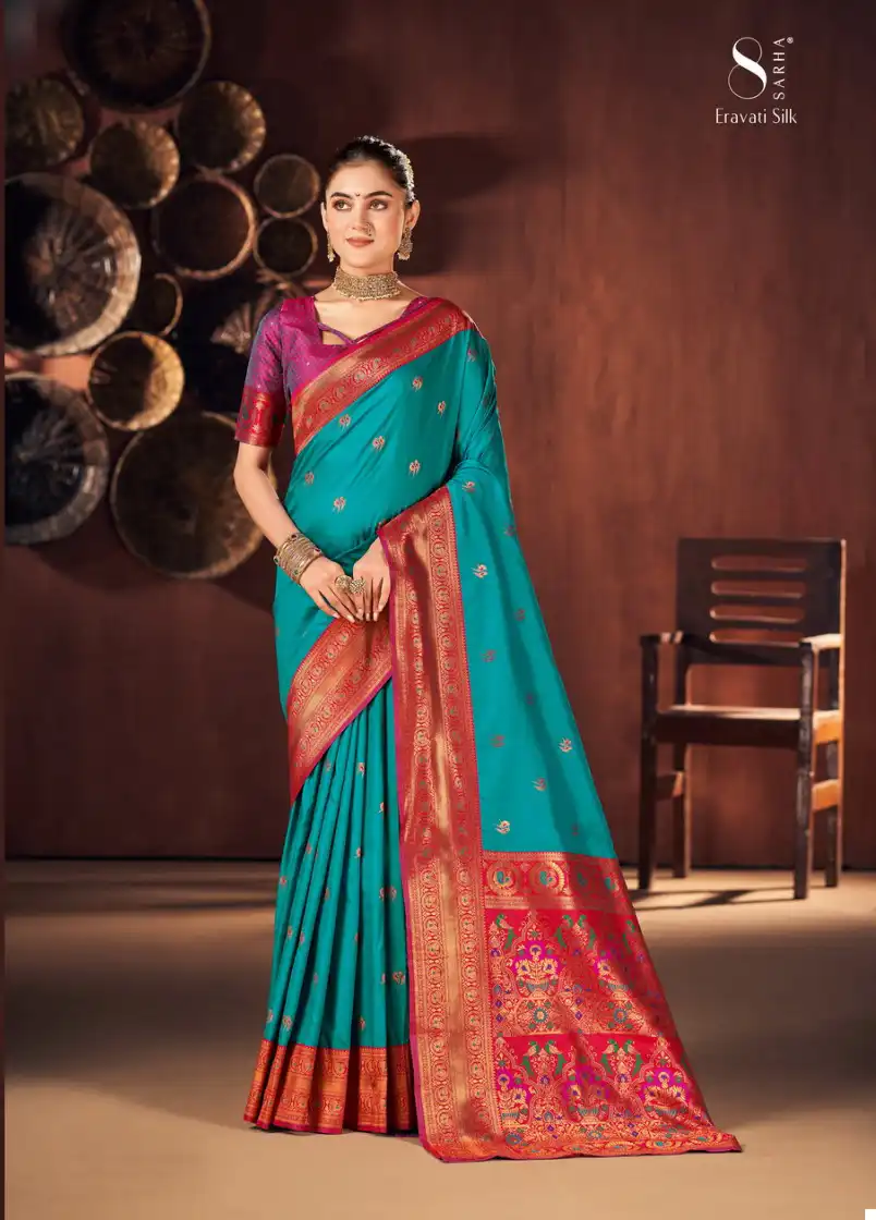 Sarha Eravati Silk Wholesale Saree Catalog — Wholesale Sarees, MPA wholesale from Surat - Gallery Image 8