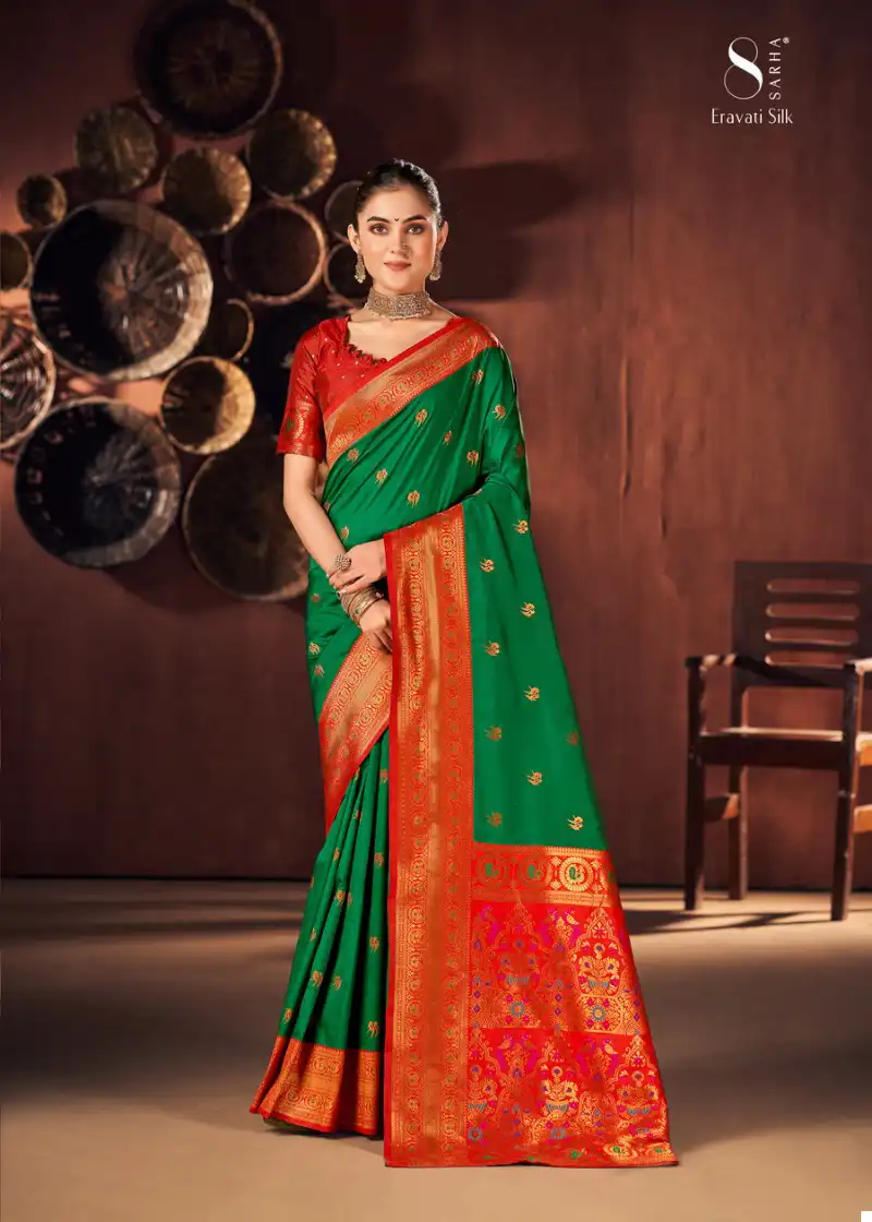 Sarha Eravati Silk Wholesale Saree Catalog — Wholesale Sarees, MPA wholesale from Surat - Gallery Image 9