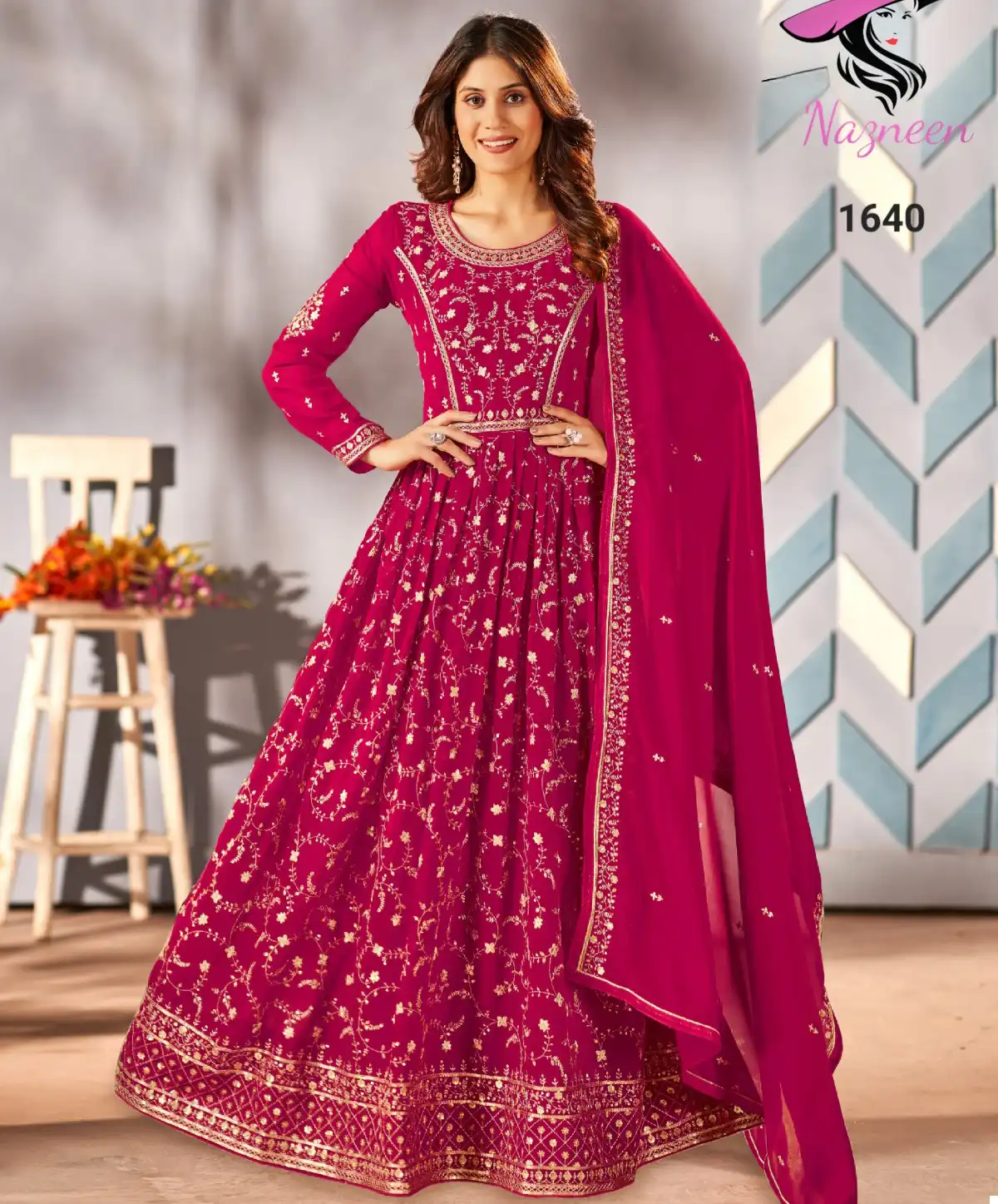 Nazneen Falak Faux Georgette Wholesale Designer Readymade Suits Catalog — Wholesale Salwar Suits, MPA wholesale from Surat — view 1