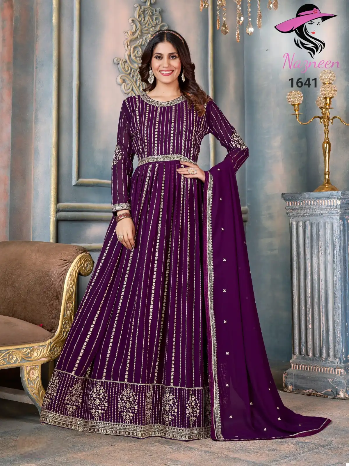 Nazneen Falak Faux Georgette Wholesale Designer Readymade Suits Catalog — Wholesale Salwar Suits, MPA wholesale from Surat - Gallery Image 3