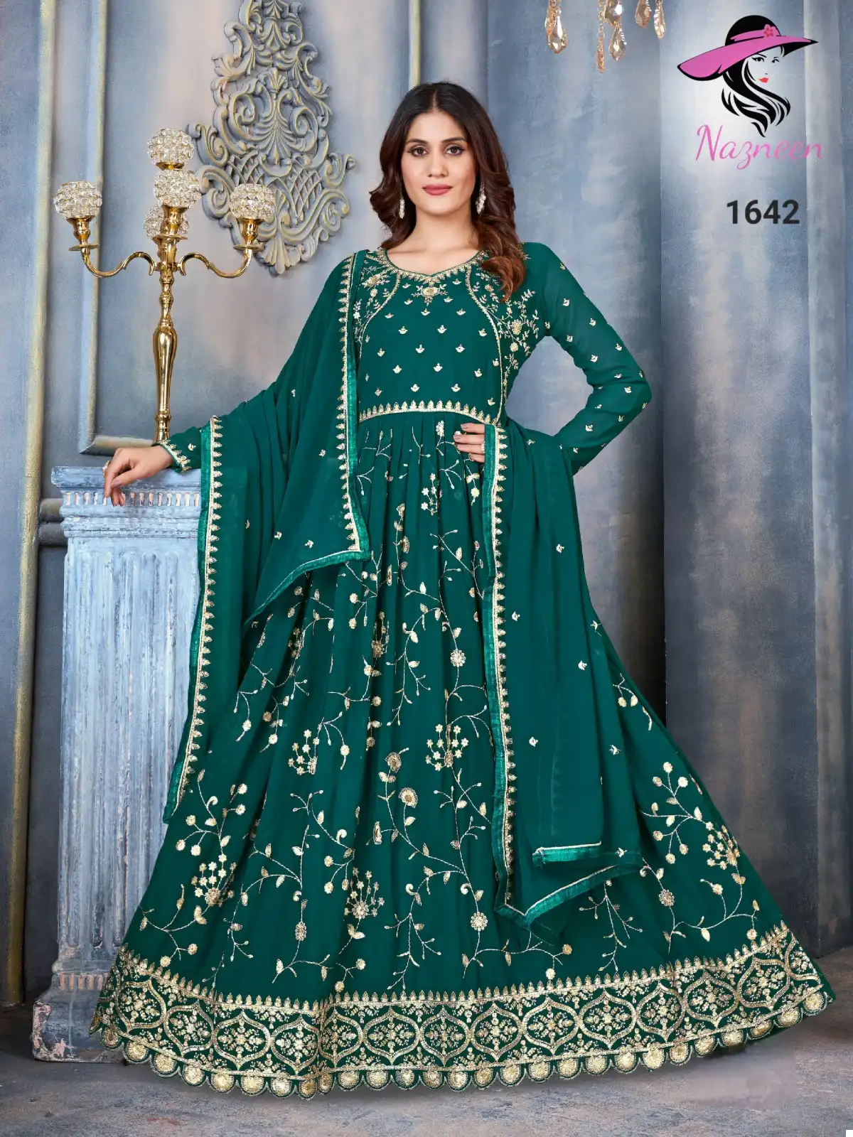 Nazneen Falak Faux Georgette Wholesale Designer Readymade Suits Catalog — Wholesale Salwar Suits, MPA wholesale from Surat - Gallery Image 4