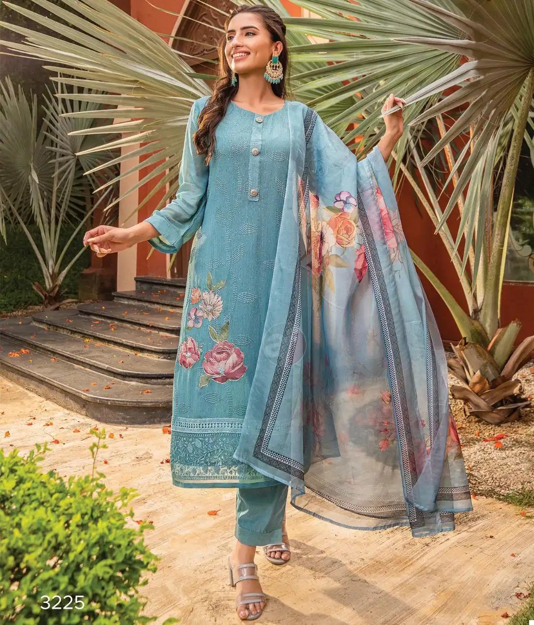 Anju Fabrics Falak Vol 3 Georgette Wholesale Salwar Suit Catalog - 6 Pcs Set — Wholesale Salwar Suits, MPA wholesale from Surat — view 1