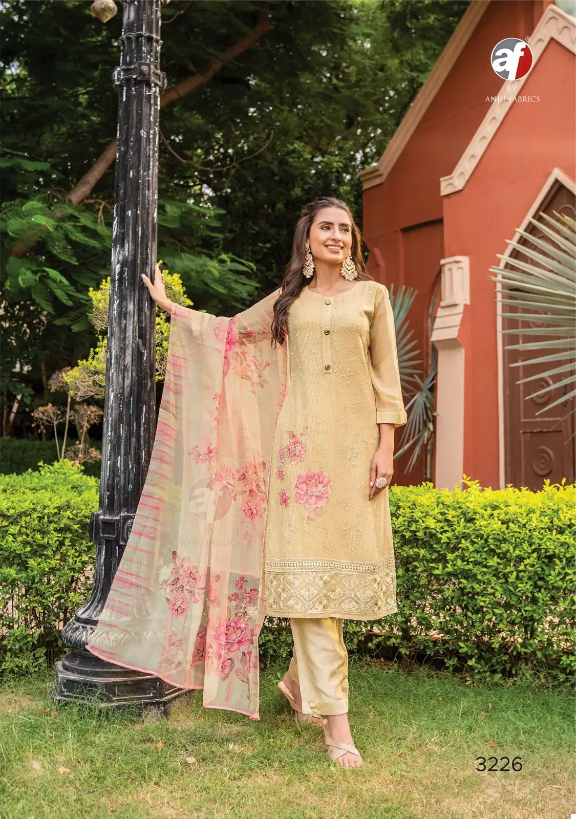 Anju Fabrics Falak Vol 3 Georgette Wholesale Salwar Suit Catalog - 6 Pcs Set — Wholesale Salwar Suits, MPA wholesale from Surat - Gallery Image 6