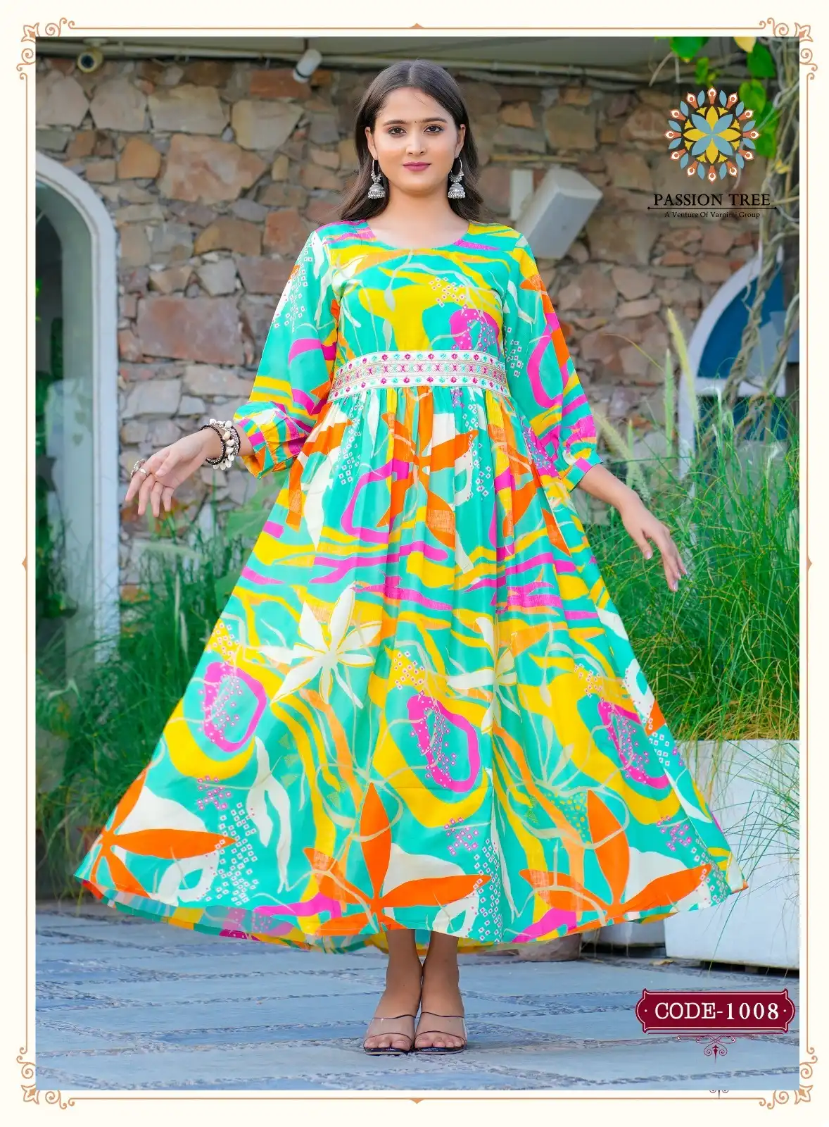 Passion Tree Fashionista Vol 2 Maslin Wholesale Fancy Gown Catalog — Wholesale Kurtis, MPA wholesale from Surat - Gallery Image 6