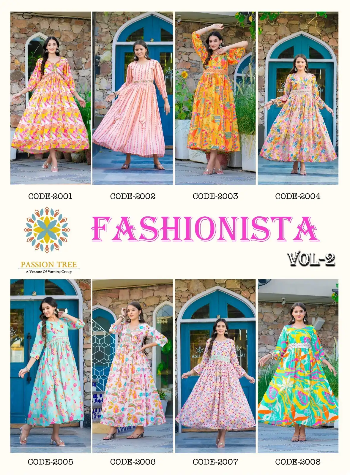 Passion Tree Fashionista Vol 2 Maslin Wholesale Fancy Gown Catalog — Wholesale Kurtis, MPA wholesale from Surat — view 9