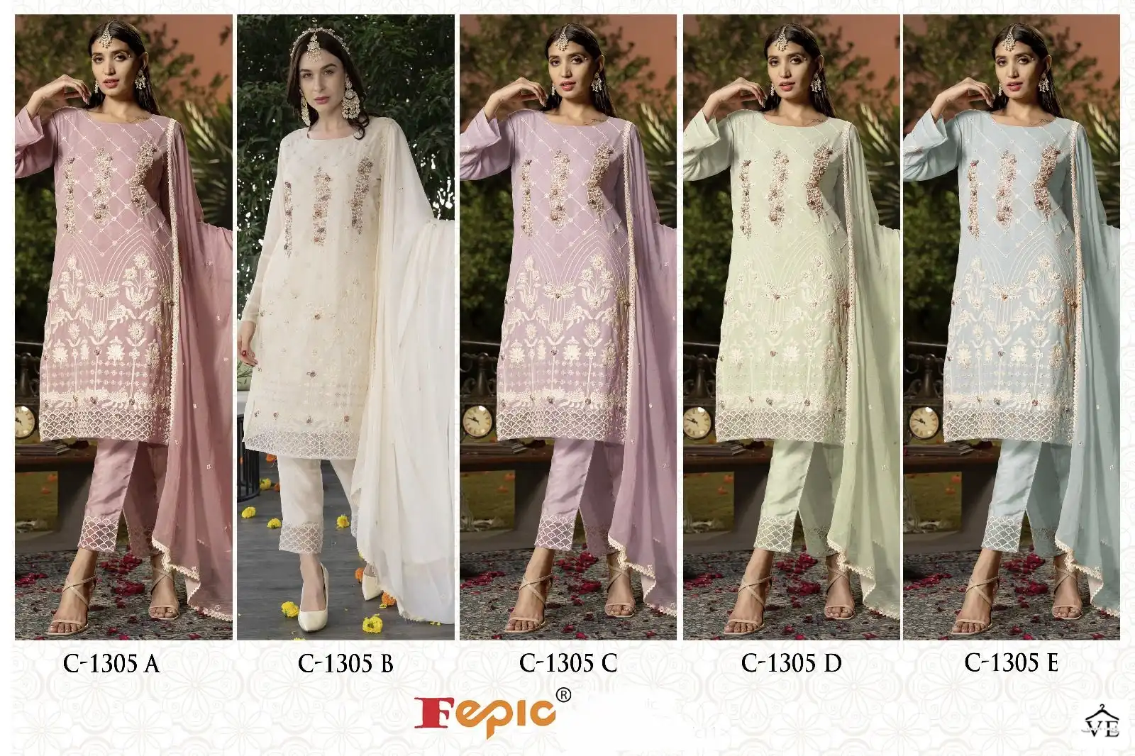 Fepic Rosemeen C 1305 Georgette Wholesale Beautiful Embroidered Pakistani Salwar Suit — Wholesale Salwar Suits, MPA wholesale from Surat — view 11