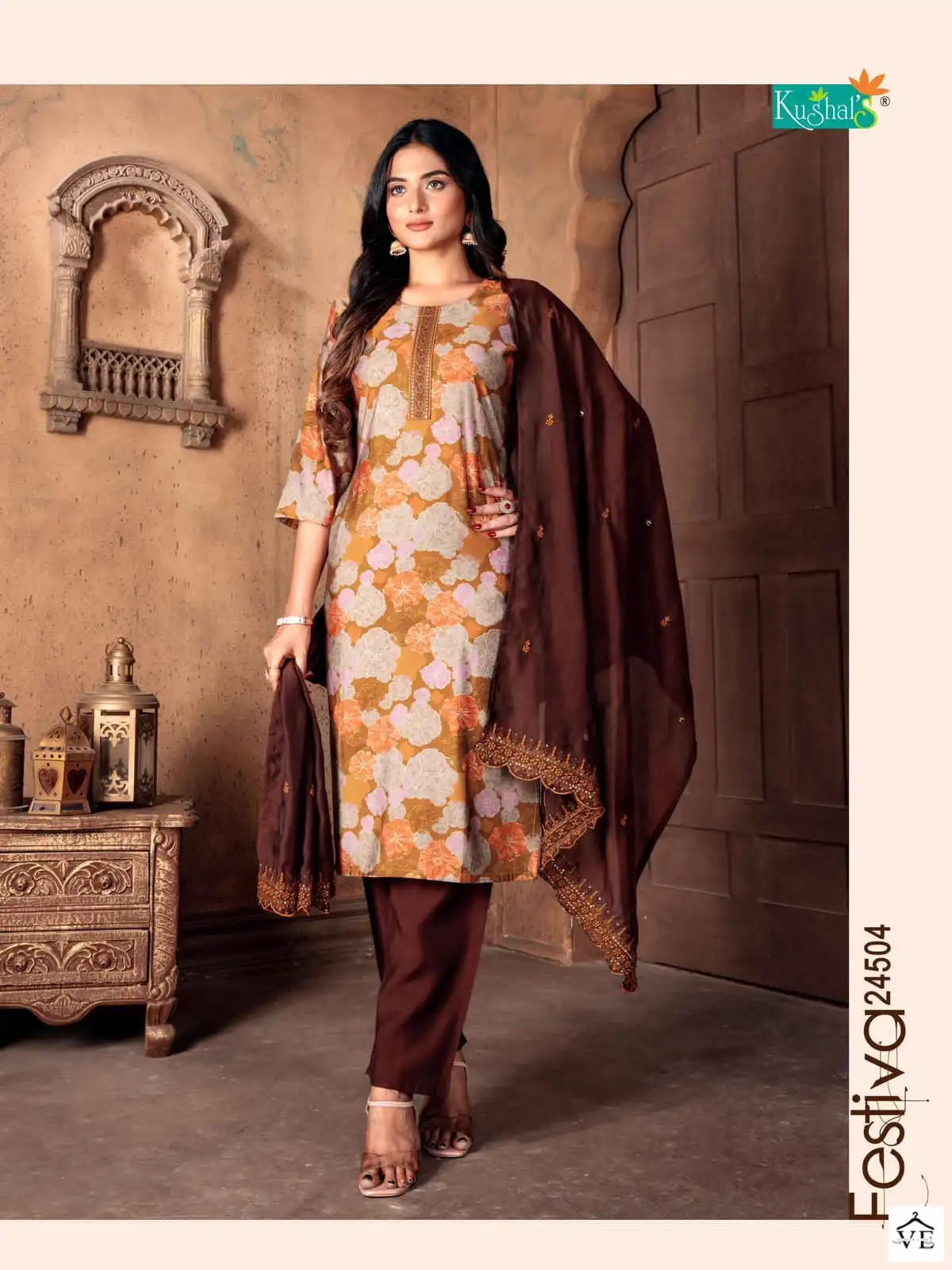Vardan Ethnic Festiva Chanderi Modal Wholesale Readymade Salwar Suit Catalog — Wholesale Salwar Suits, MPA wholesale from Surat - Gallery Image 4