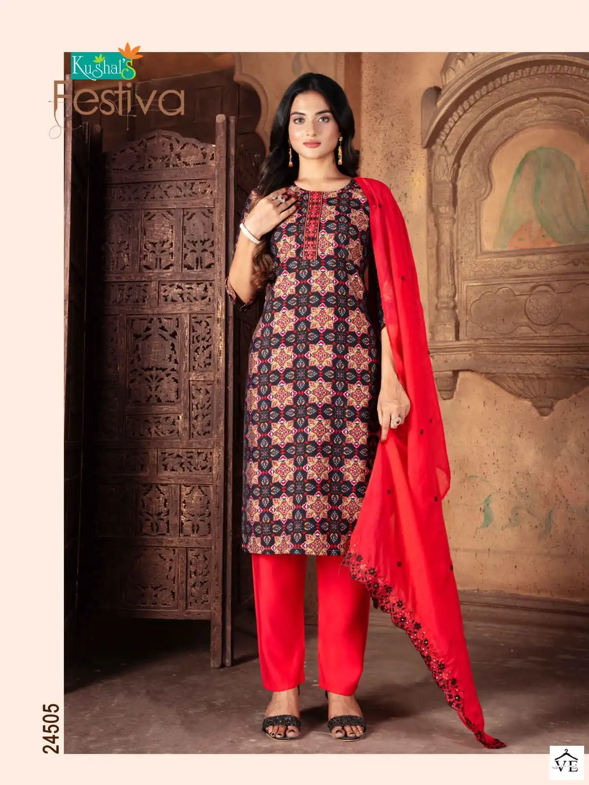 Vardan Ethnic Festiva Chanderi Modal Wholesale Readymade Salwar Suit Catalog — Wholesale Salwar Suits, MPA wholesale from Surat - Gallery Image 5