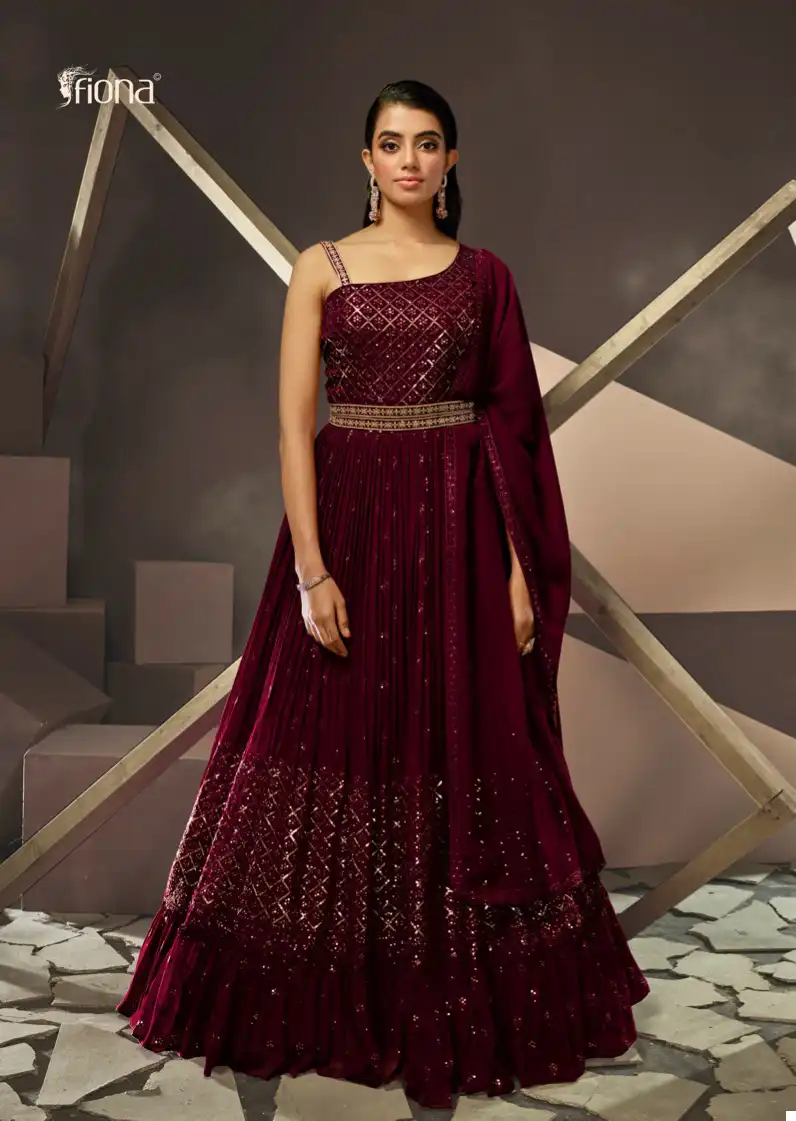 Fiona Navyata Fancy Wholesale Designer Long Gown With Dupatta Catalog — Wholesale Kurtis, MPA wholesale from Surat — view 3