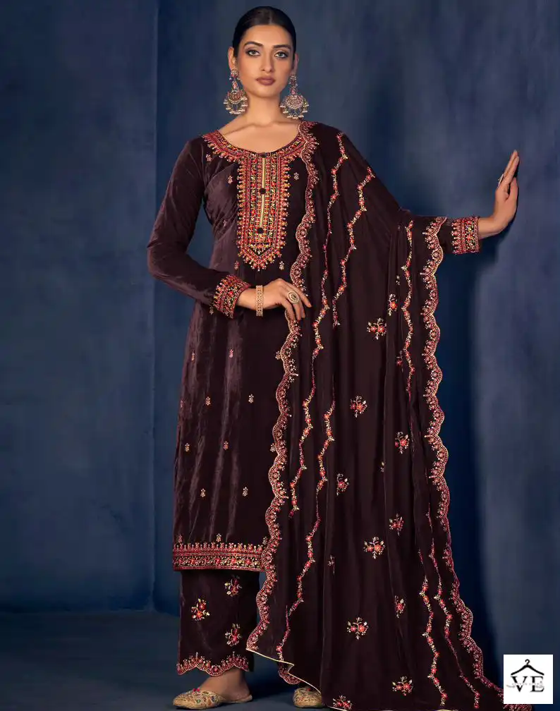 Mumtaz Arts Fitoor Velvet Wholesale Designer Winter Wear Salwar Suit Catalog — Wholesale Salwar Suits, MPA wholesale from Surat — view 1