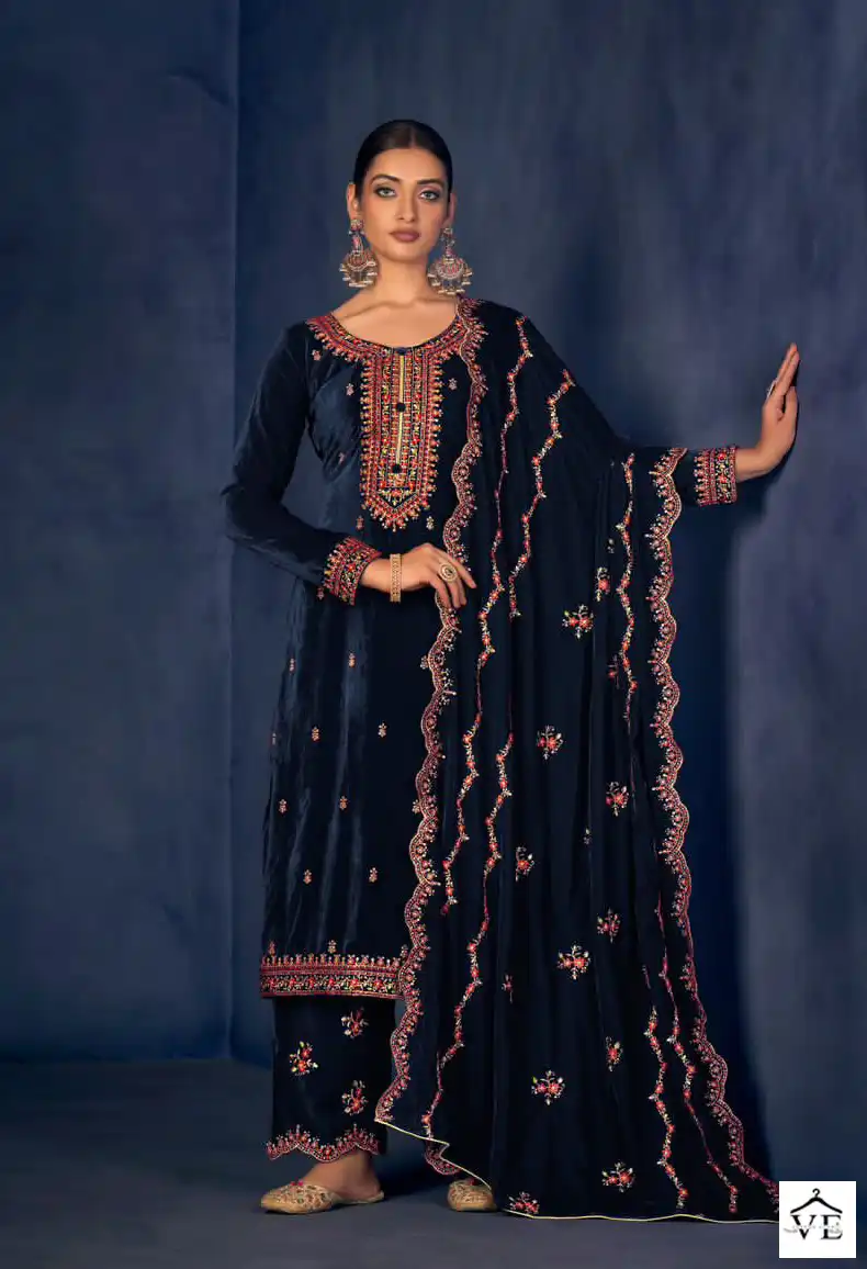Mumtaz Arts Fitoor Velvet Wholesale Designer Winter Wear Salwar Suit Catalog — Wholesale Salwar Suits, MPA wholesale from Surat - Gallery Image 4
