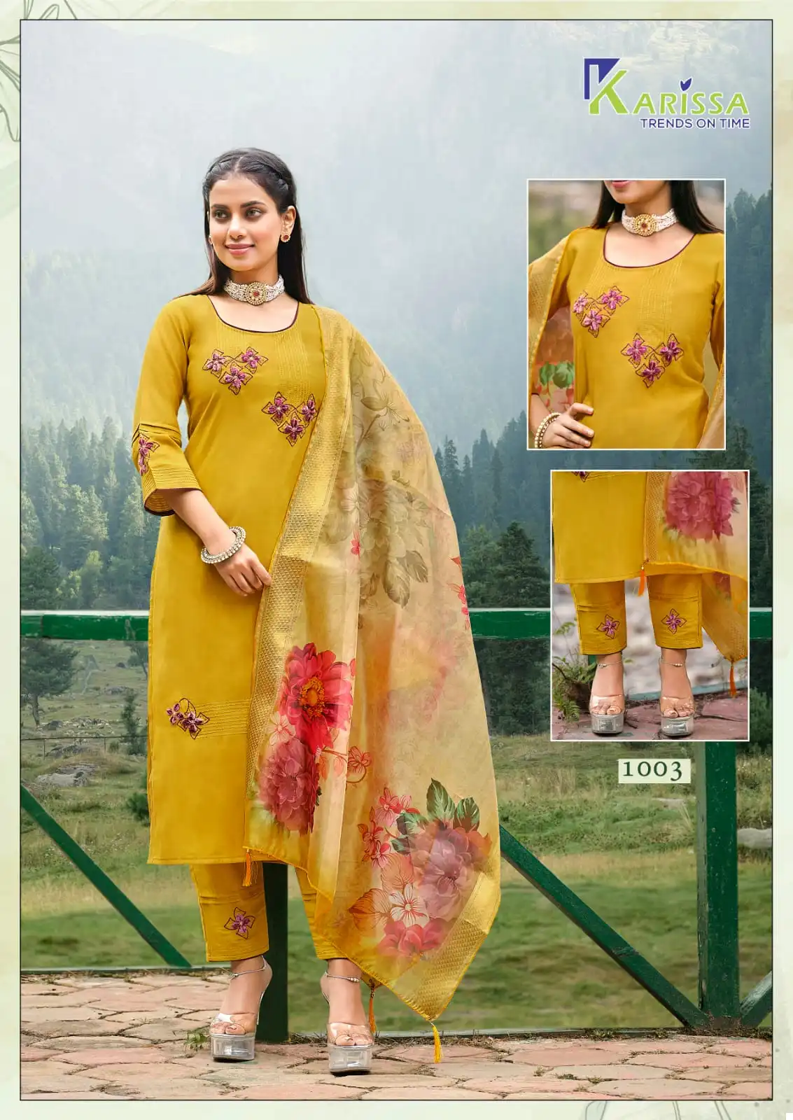 Karissa Florence Premium Pure Viscose Roman Silk Wholesale Designer Readymade Salwar Suit Catalog — Wholesale Salwar Suits, Karissa wholesale from Surat - Gallery Image 2