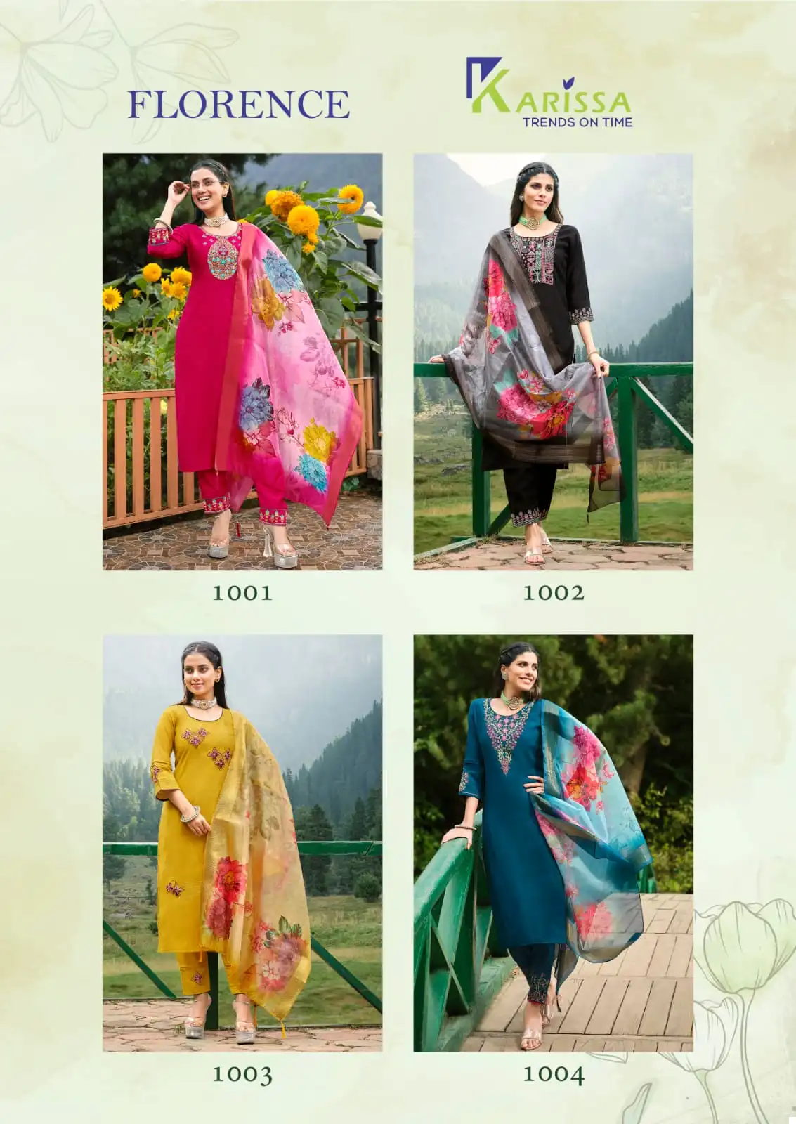 Karissa Florence Premium Pure Viscose Roman Silk Wholesale Designer Readymade Salwar Suit Catalog — Wholesale Salwar Suits, Karissa wholesale from Surat — view 5