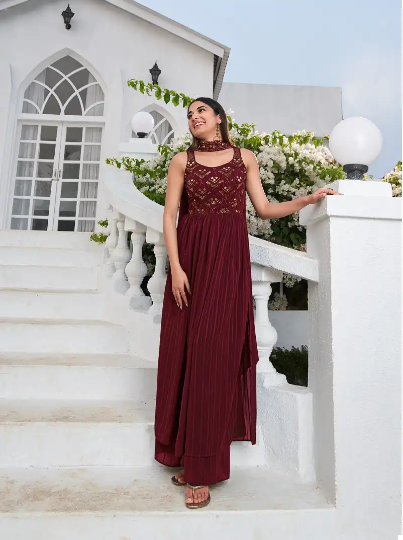 Shubhkala Flory Vol 28 Georgette Wholesale Gown With Dupatta Catalog — Wholesale Salwar Suits, MPA wholesale from Surat — view 2