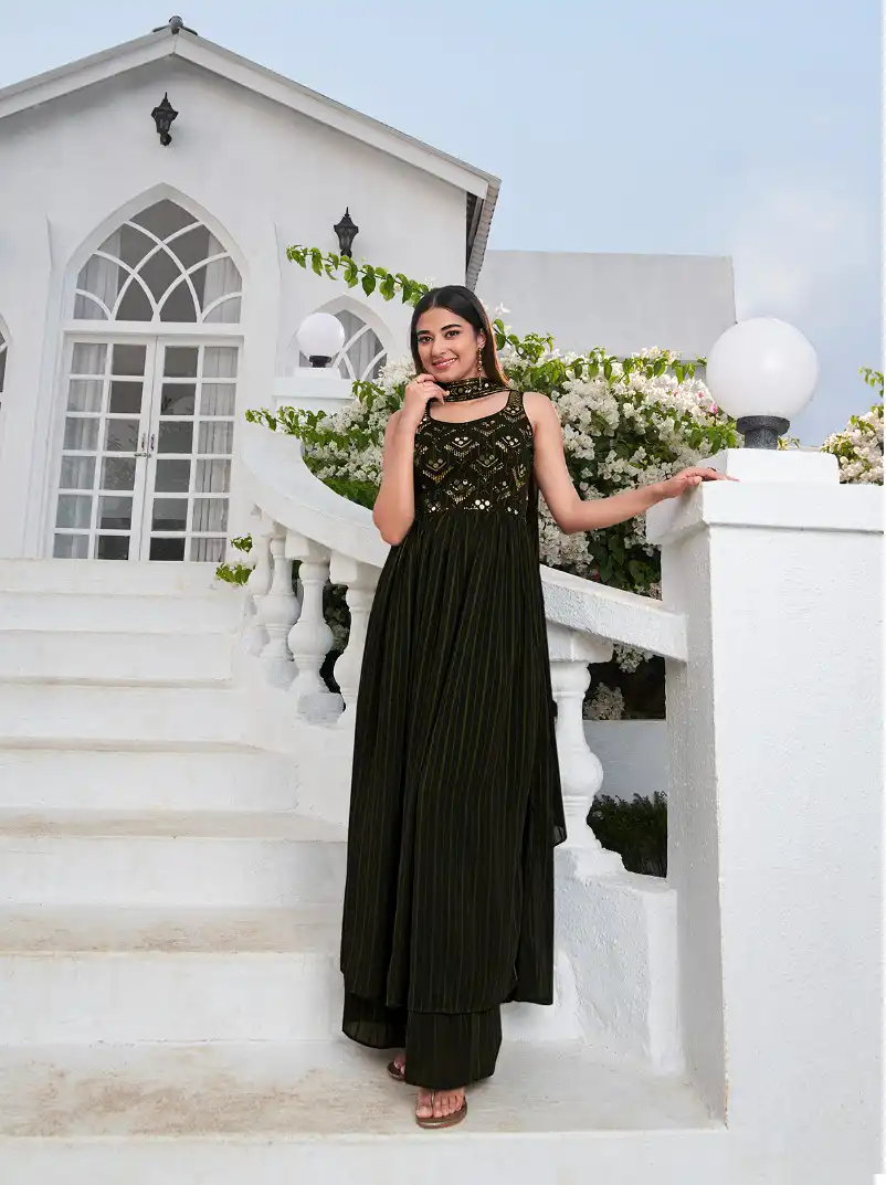 Shubhkala Flory Vol 28 Georgette Wholesale Gown With Dupatta Catalog — Wholesale Salwar Suits, MPA wholesale from Surat — view 3