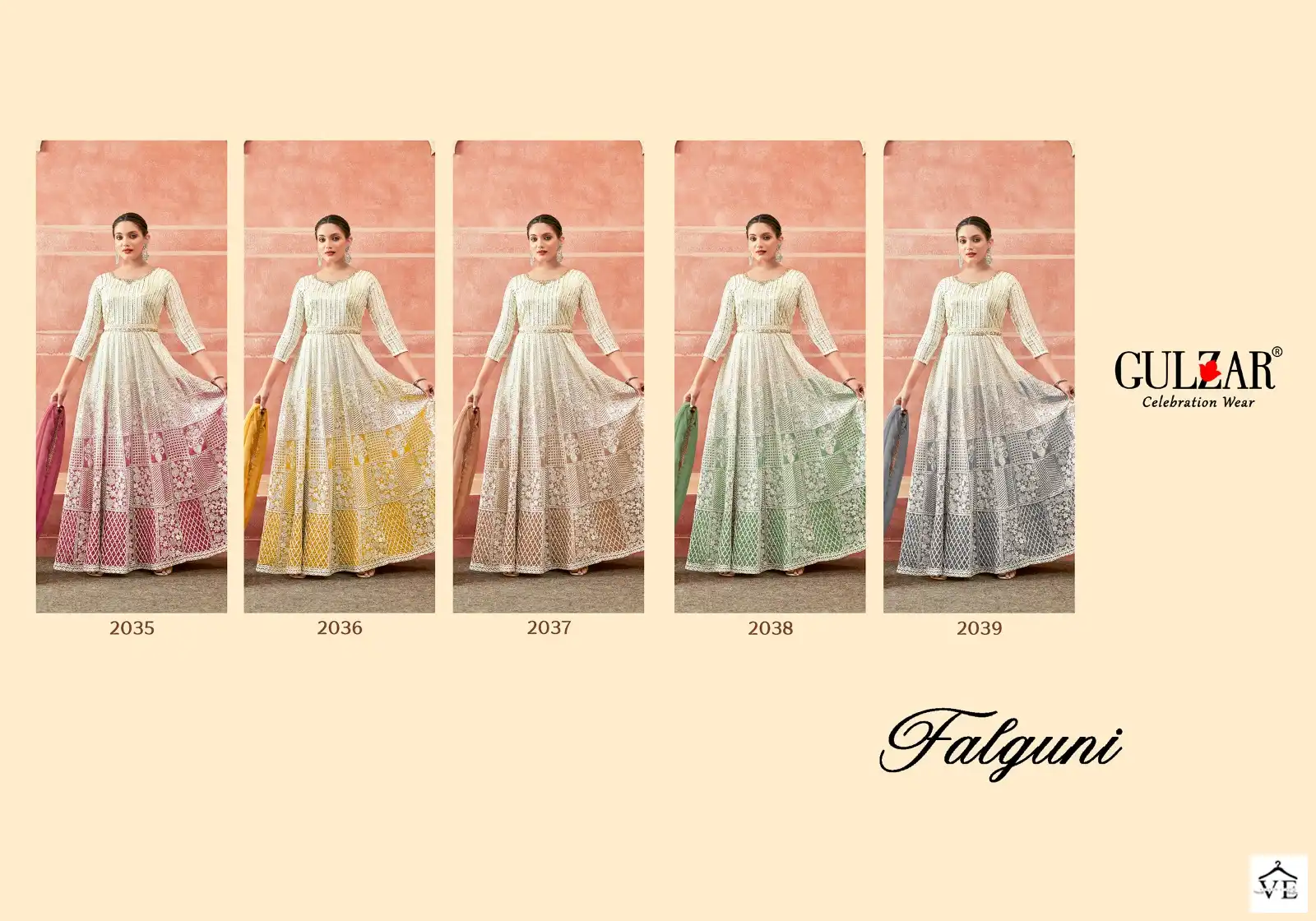 Gulzar Falguni Real Georgette Wholesale Designer Gown With Dupatta Catalog — Wholesale Salwar Suits, MPA wholesale from Surat — view 6