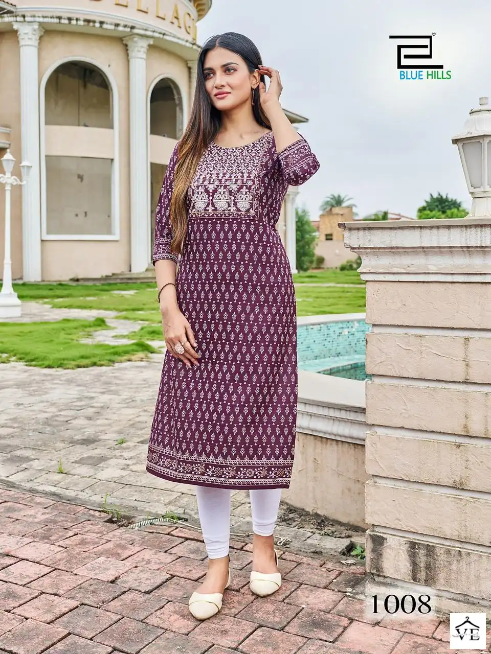 Blue Hills Festival Night Short Vol 1 Zari Embroidery Wholesale Fancy Kurtis Catalog — Wholesale Kurtis, Blue Hills wholesale from Surat — view 2
