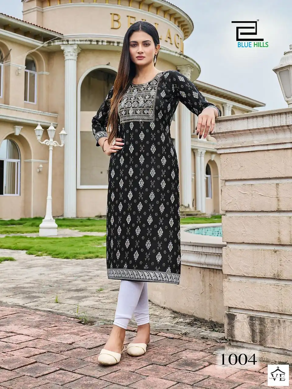 Blue Hills Festival Night Short Vol 1 Zari Embroidery Wholesale Fancy Kurtis Catalog — Wholesale Kurtis, Blue Hills wholesale from Surat — view 4