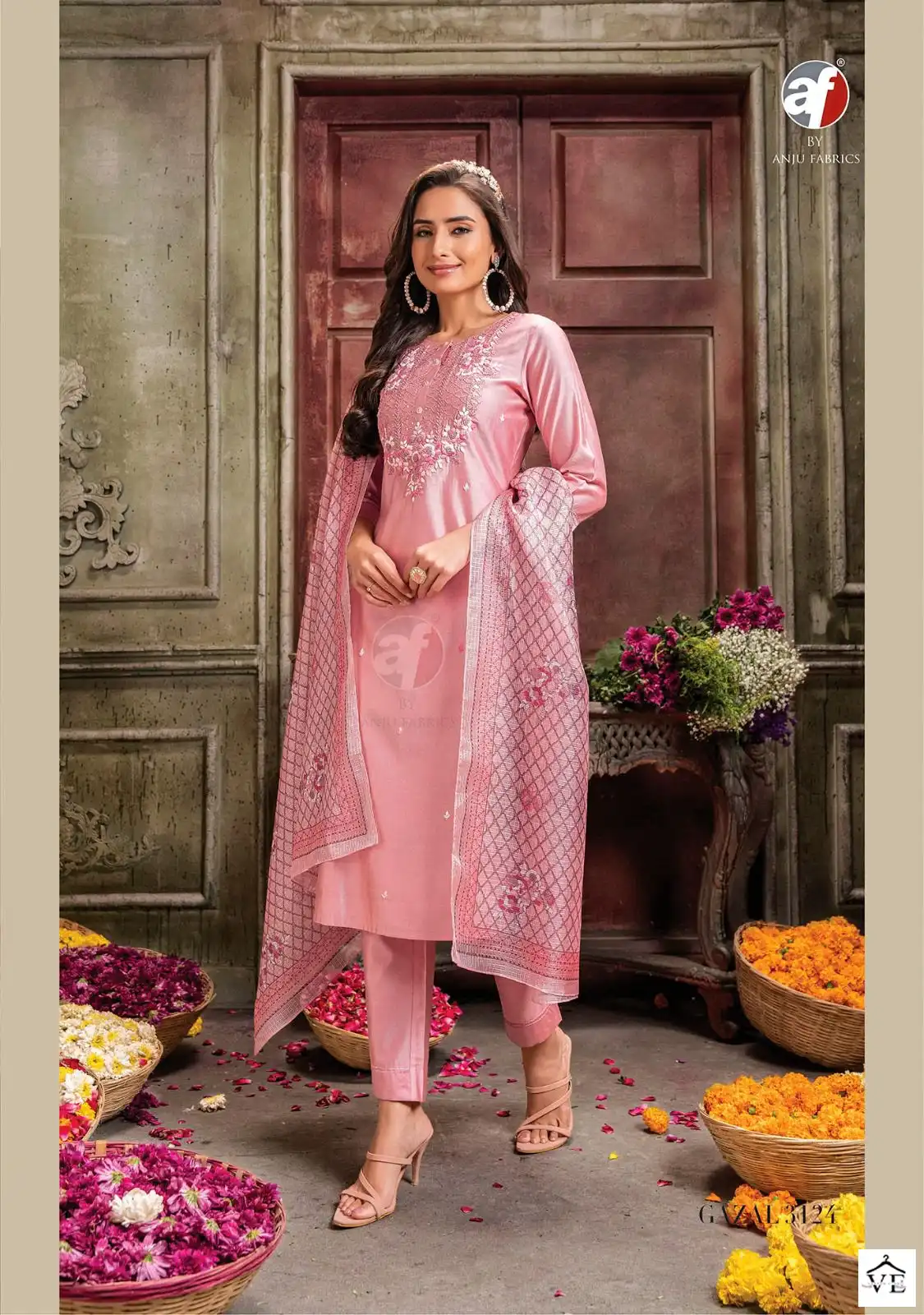 Anju Fabrics Gazal Vol 3 Viscose Wholesale Hand Work Designer Readymade Salwar Suit Catalog — Wholesale Salwar Suits, MPA wholesale from Surat — view 4