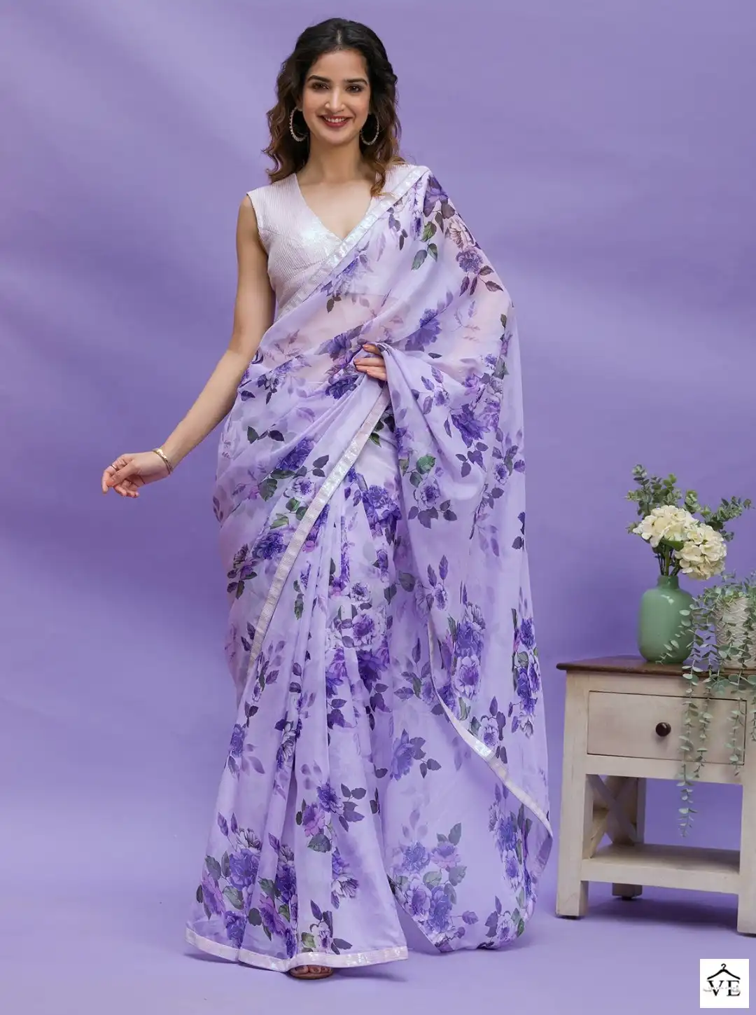 Pc Georgette Vol 6 Chinnon Wholesale Fancy Sarees Catalog — Wholesale Sarees, MPA wholesale from Surat — view 2