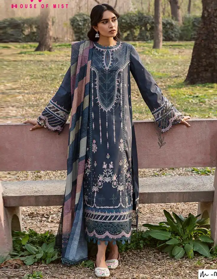 House Of Mist Ghazal Cotton Collection Vol 1 Pure Cotton Wholesale Pakistani Salwar Suit Catalog — Wholesale Salwar Suits, MPA wholesale from Surat — view 1