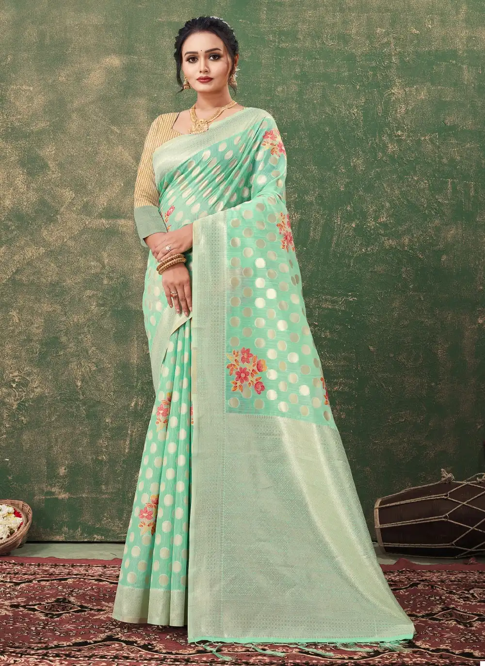 Sangam Glory Kota Cotton Wholesale Traditoinal Saree Catalog — Wholesale Sarees, MPA wholesale from Surat - Gallery Image 5