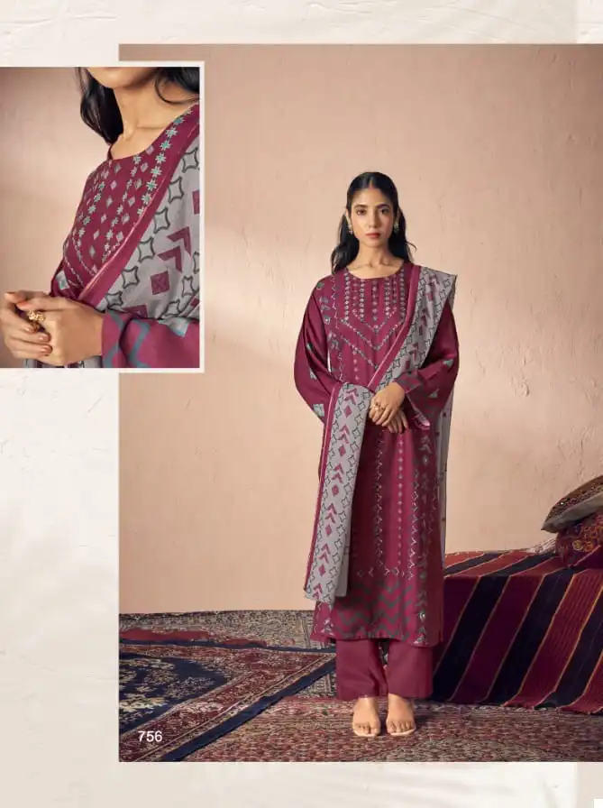 Sudriti Grace Pashmina Wholesale Designer Winter Wear Salwar Suit Catalog — Wholesale Salwar Suits, MPA wholesale from Surat - Gallery Image 3