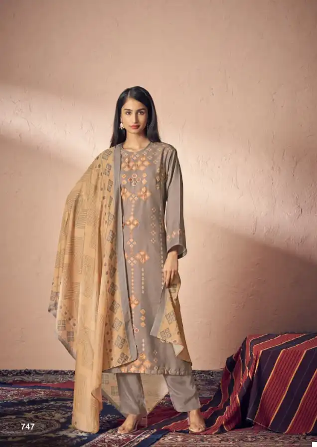 Sudriti Grace Pashmina Wholesale Designer Winter Wear Salwar Suit Catalog — Wholesale Salwar Suits, MPA wholesale from Surat - Gallery Image 4