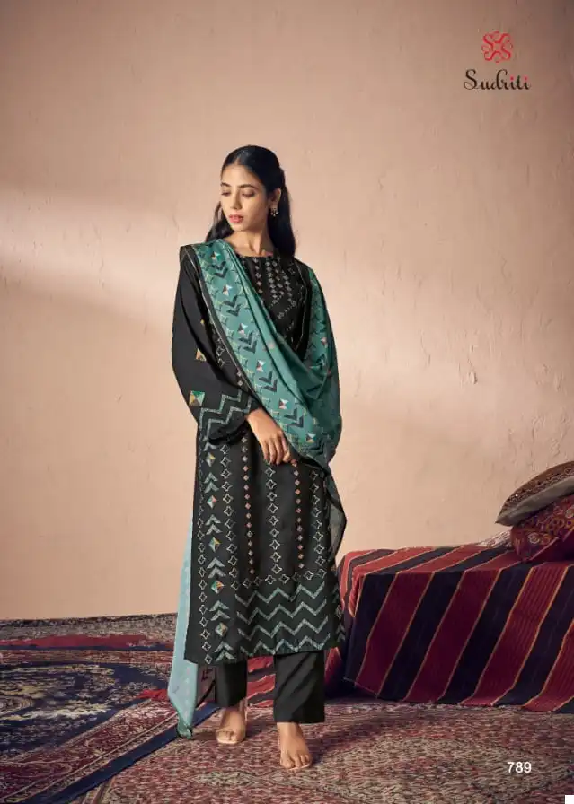 Sudriti Grace Pashmina Wholesale Designer Winter Wear Salwar Suit Catalog — Wholesale Salwar Suits, MPA wholesale from Surat - Gallery Image 5