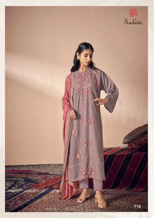 Sudriti Grace Pashmina Wholesale Designer Winter Wear Salwar Suit Catalog — Wholesale Salwar Suits, MPA wholesale from Surat - Gallery Image 6