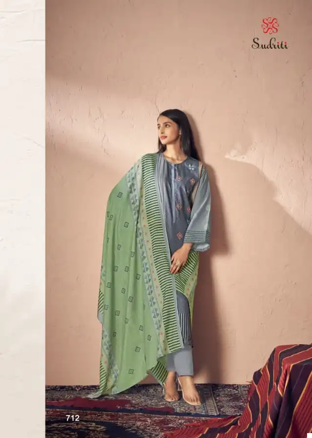 Sudriti Grace Pashmina Wholesale Designer Winter Wear Salwar Suit Catalog — Wholesale Salwar Suits, MPA wholesale from Surat - Gallery Image 7