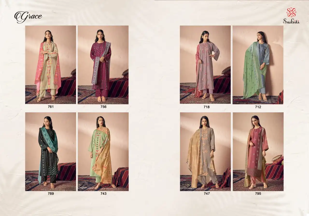 Sudriti Grace Pashmina Wholesale Designer Winter Wear Salwar Suit Catalog — Wholesale Salwar Suits, MPA wholesale from Surat — view 9
