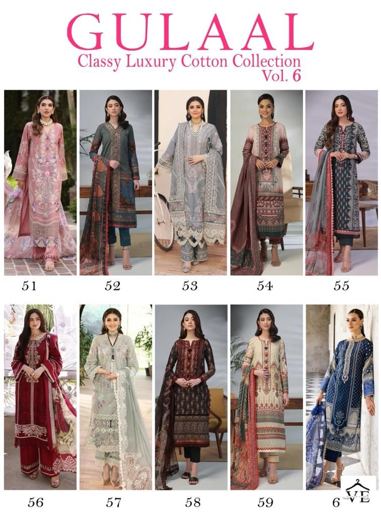 Sana Maryam Gulaal Classy Luxury Cotton Collection Vol 6 Cotton Wholesale Pakistani Salwar Suit Catalog — Wholesale Salwar Suits, MPA wholesale from Surat — view 11