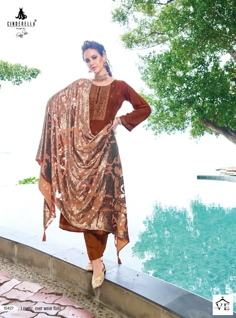 Cinderella Gullbano Vol 2 Pure Viscose Pashmina Wholesale Designer Winter Wear Salwar Suit Catalog — Wholesale Salwar Suits, MPA wholesale from Surat - Gallery Image 9