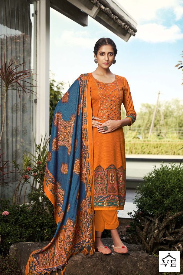 Romani Gulmarg Pashmina Wholesale Winter Wear Salwar Suit Catalog — Wholesale Salwar Suits, MPA wholesale from Surat - Gallery Image 6