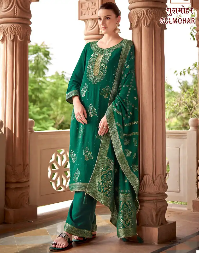 Alok Suits Gulmohar Pashmina Wholesale Designer Winter Wear Salwar Suit Catalog — Wholesale Salwar Suits, Alok Suit wholesale from Surat — view 1