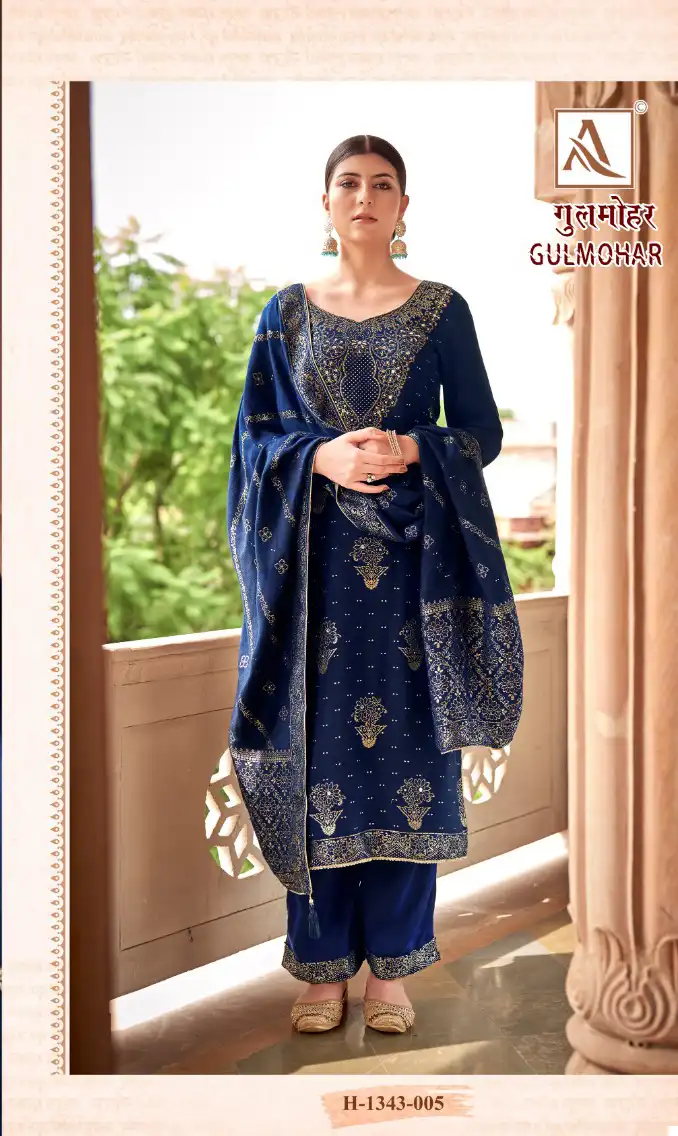 Alok Suits Gulmohar Pashmina Wholesale Designer Winter Wear Salwar Suit Catalog — Wholesale Salwar Suits, Alok Suit wholesale from Surat - Gallery Image 6