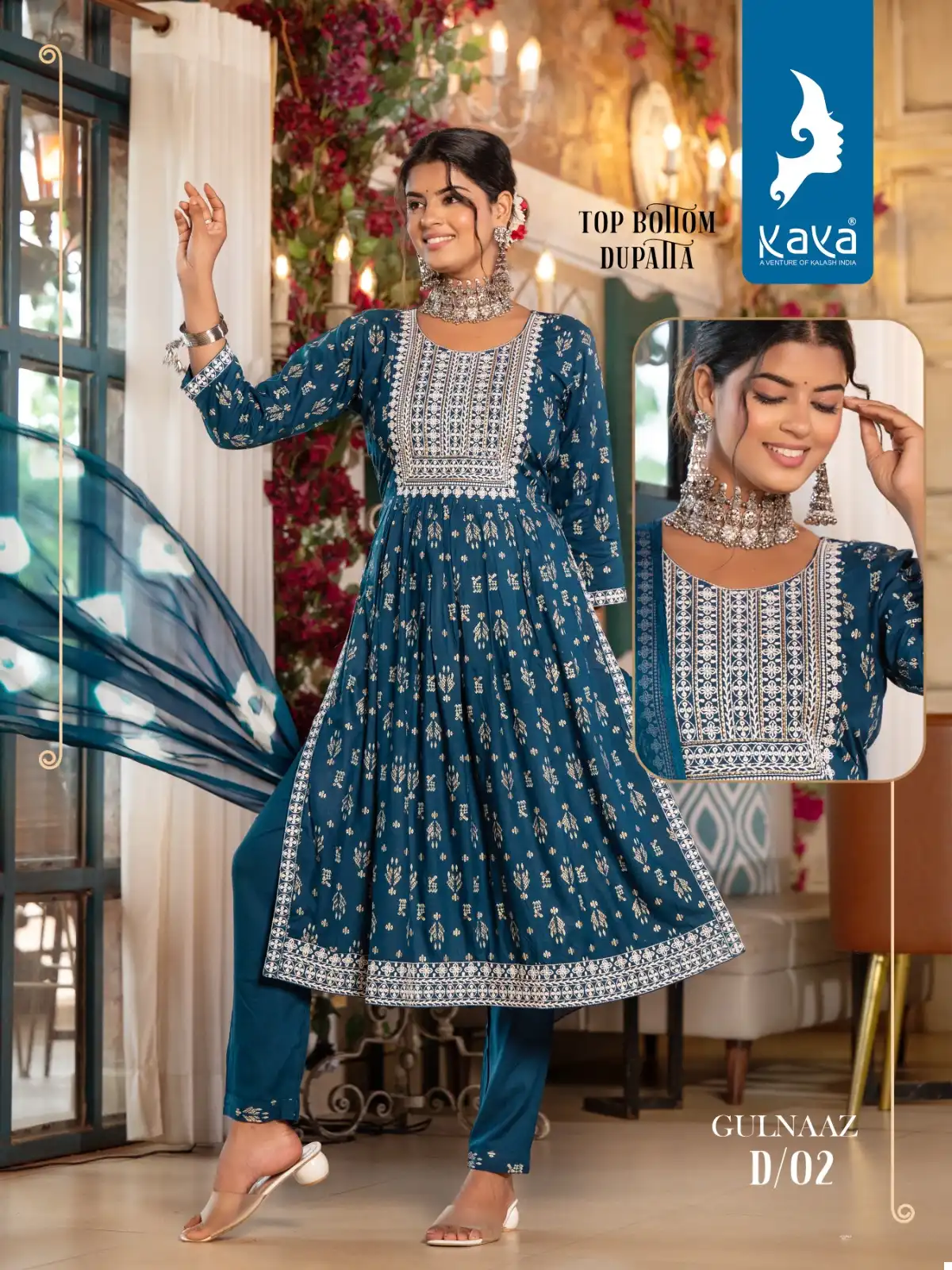 Kaya Gulnaaz Rayon Print Wholesale Readymade Suits Catalog - 8 Pcs Set — Wholesale Salwar Suits, MPA wholesale from Surat - Gallery Image 4