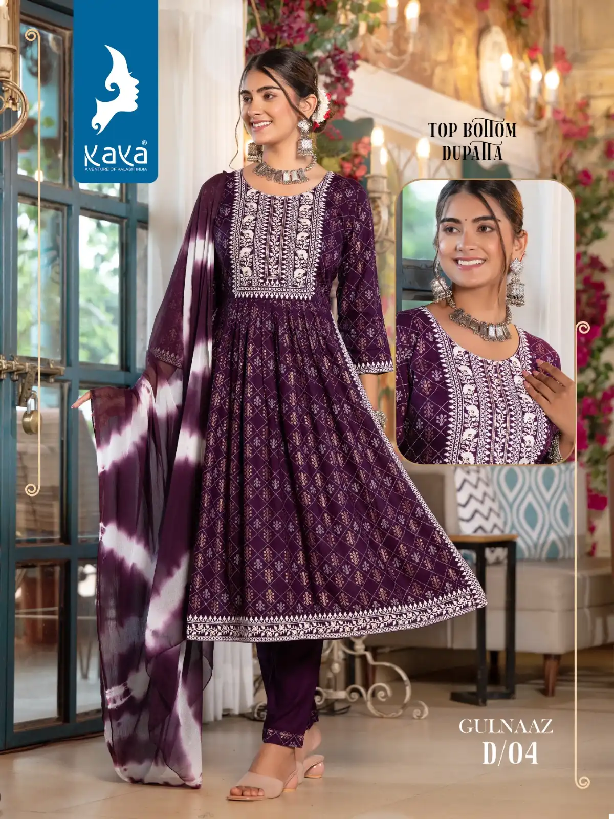Kaya Gulnaaz Rayon Print Wholesale Readymade Suits Catalog - 8 Pcs Set — Wholesale Salwar Suits, MPA wholesale from Surat - Gallery Image 6